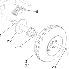 120-1214 tire assembly with brake