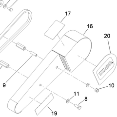 121-4412 - Reference Number 16B - Outer Belt Guard Used On Models Built in 2012 and After