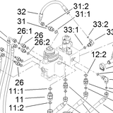 119-4594 - Reference Number 32 - Hydraulic Hose